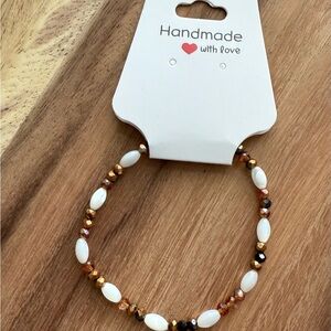 Dainty Gold and White Bracelet